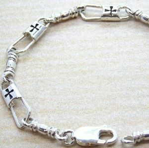 Fishers of Men Acts Sterling Silver Bracelet Maltese 8 in